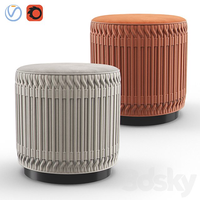 Flame Ottoman