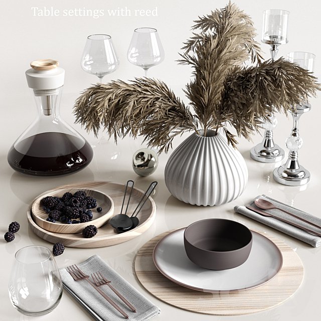 Table settings with reed