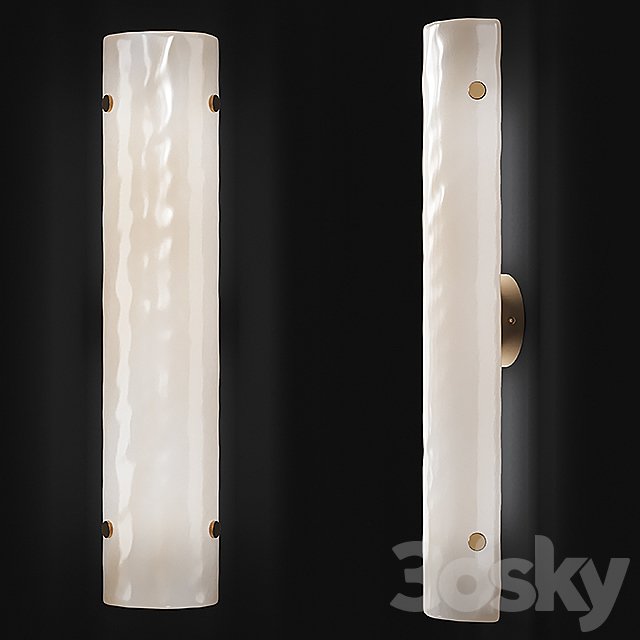 WILLAMETTE 28 LED PEARL WHITE FLUTED SCONCE