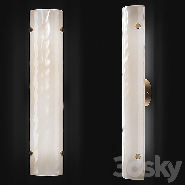 WILLAMETTE 28 LED PEARL WHITE FLUTED SCONCE
