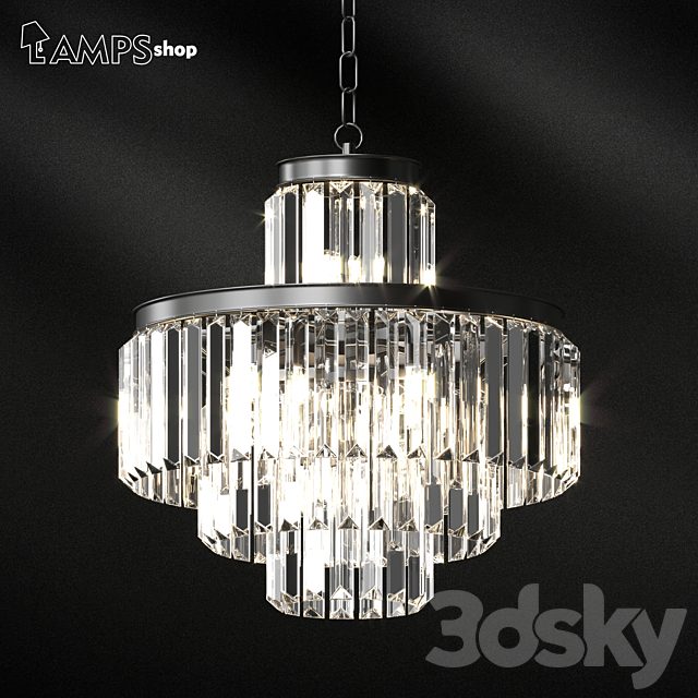 Loft Crystal Lamp 4 Circles