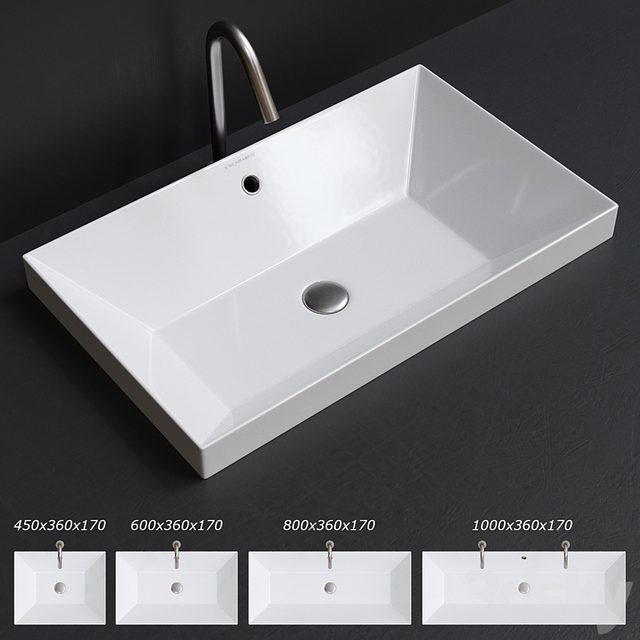 Scarabeo Ceramiche Teorema 2.0 Built-in Washbasin
