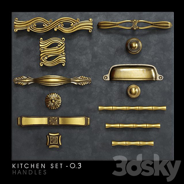 Classic kitchen furniture handles