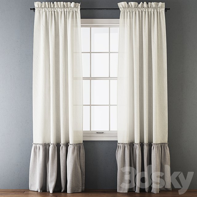 Ruffled Cotton Curtains