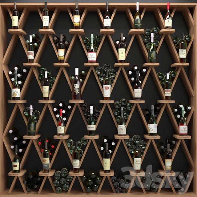 Wine shelf in a liquor store 2. Alcohol