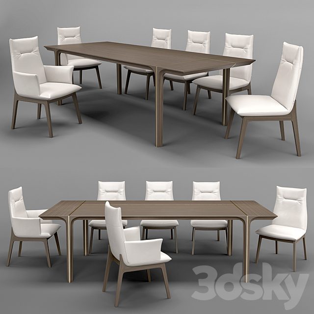 Natuzzi SOVRANA chair KENDO table