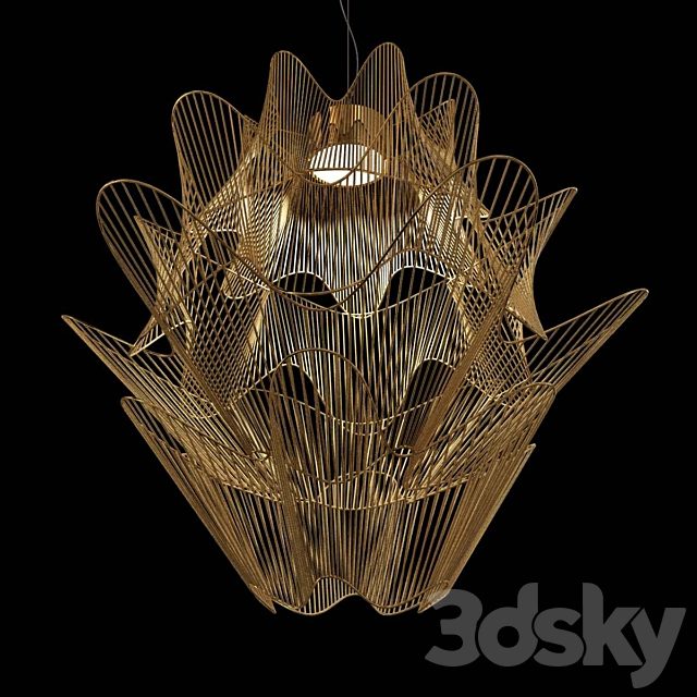 Terzani moire ceiling light 3d model