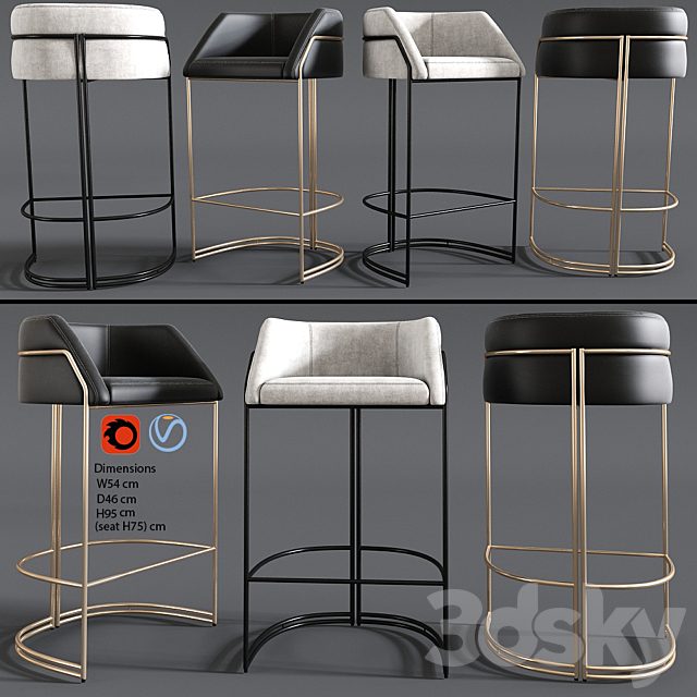Deja vu bar stool Giopagani