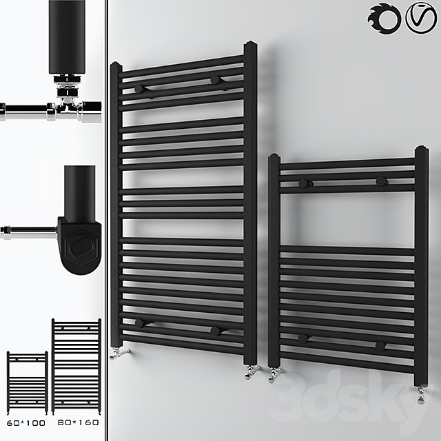 Black towel rail