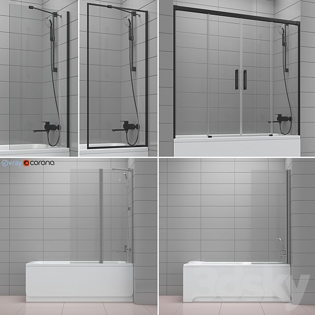 Shutters for baths and baths Ravak and Radaway set 44