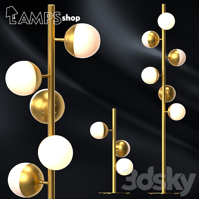 Milky Gold Trees Floor Lamps