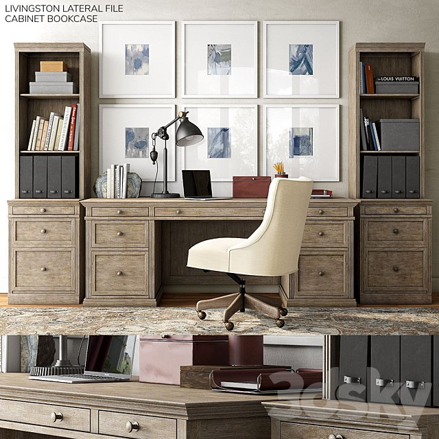 Pottery barn LIVINGSTON LATERAL FILE CABINET BOOKCASE