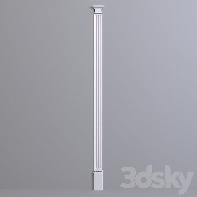 Pilaster Europlast. Capital: 1.21.008, Barrel: 1.22.050, Base: 1.23.600