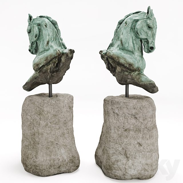 Stephanie Revennaugh Horse Bust Sclupture