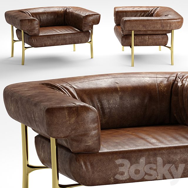 Ghidini 1961 katana armchair by Paolo Rizzatto