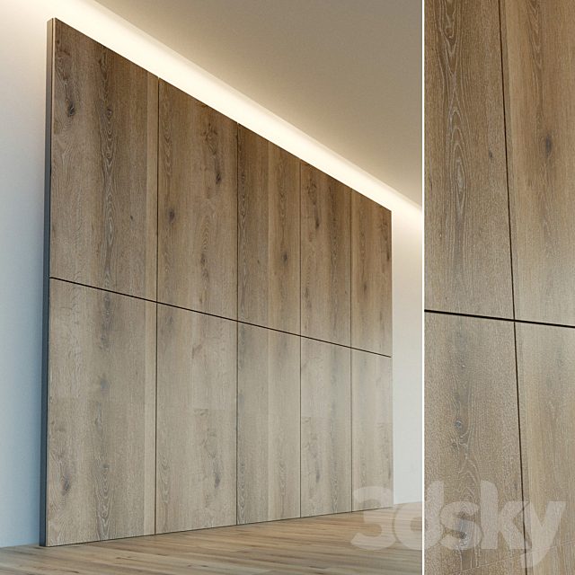Decorative wall. Wall panel made of wood. 18