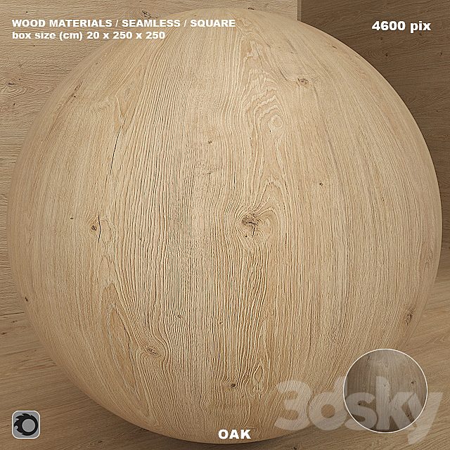 Wood / oak material (seamless) - set 73