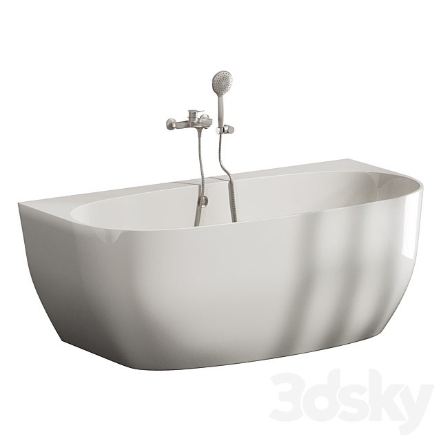 Bathtub Atria wall-mounted by Astraform
