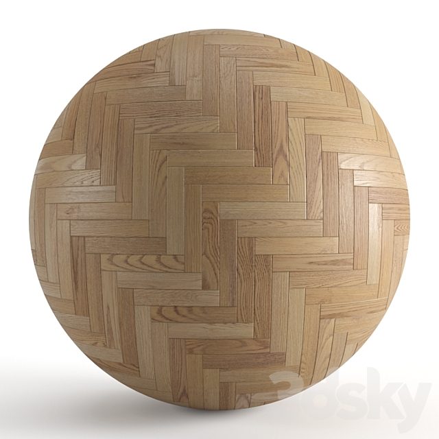 Seamless texture of parquet from solid oak v2. PBR