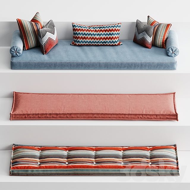 Set of mattresses for windowsill