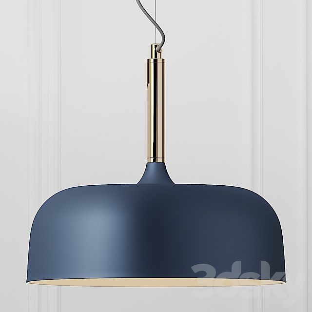 COX & COX Blue & Brass Pendant Light