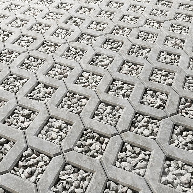 Square gravel stone