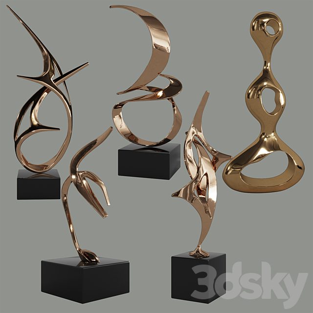 Sculptures decor set by Tom  Bennett & Charles Westgarth