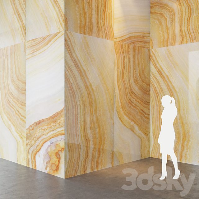 Fiandre Precious Stones YELLOW ONIX 300x150 cm onyx slab Tile Set