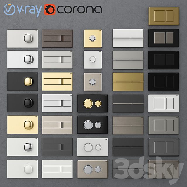 Flush buttons for installing Viega 2