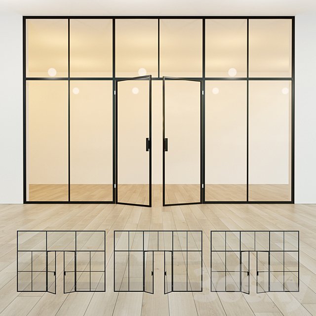 Glass partition. Door. 41