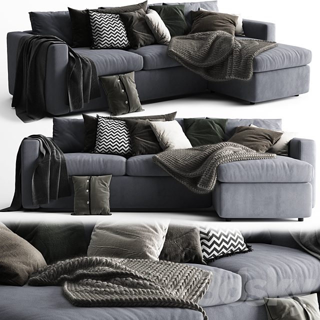 Ikea Vimle Chaise Longue Sofa - Scandinavian Set