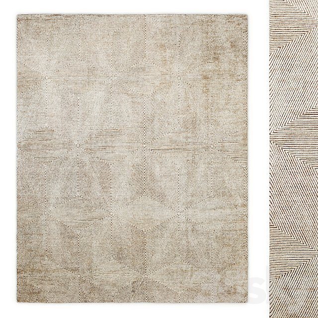 Mosaic Hand-Knotted Silk Rug RH