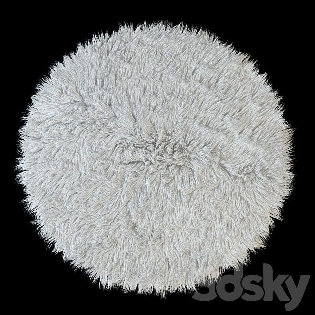 Carpet round Flokati