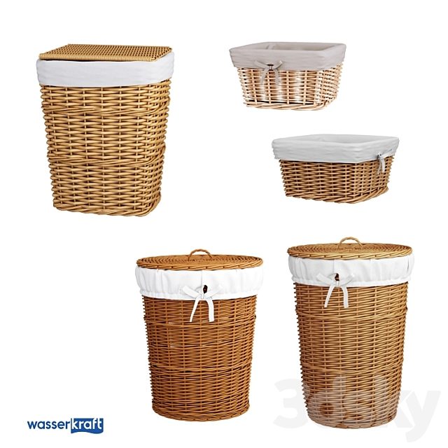 Bathroom baskets light brown OM