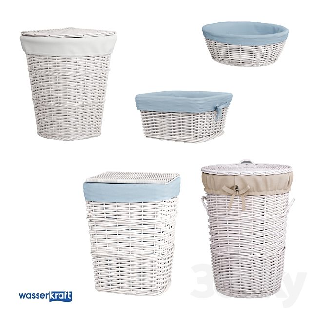 Bathroom baskets white OM