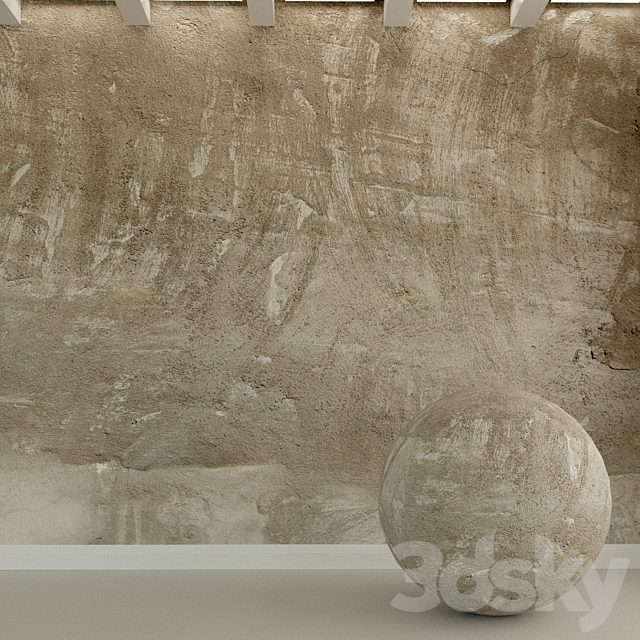 Concrete wall. Old stucco. 45