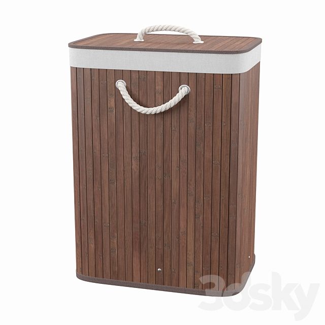 Bamboo Rectangular Laundry Hamper