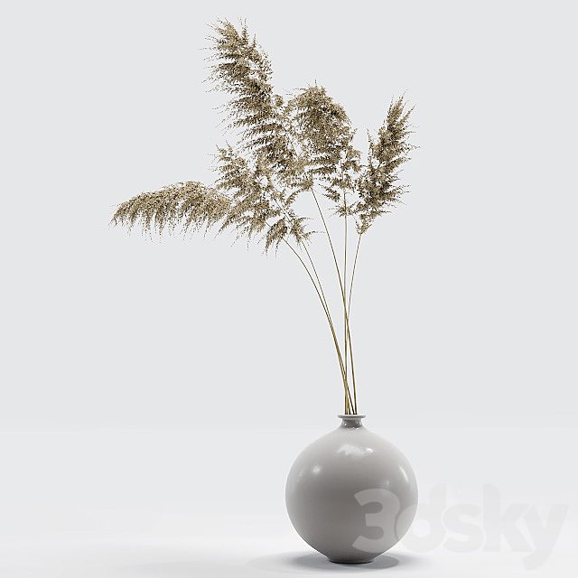 Vase with dried flowers 0002