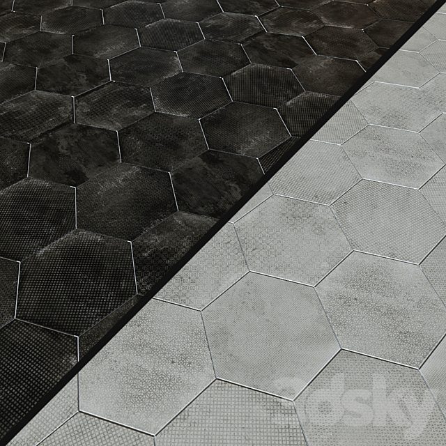 Porcelain tile EQUIPE URBAN Hexagon Melange 5 options