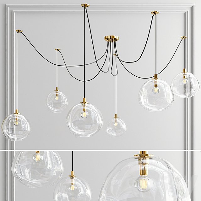 Molten spider chandelier