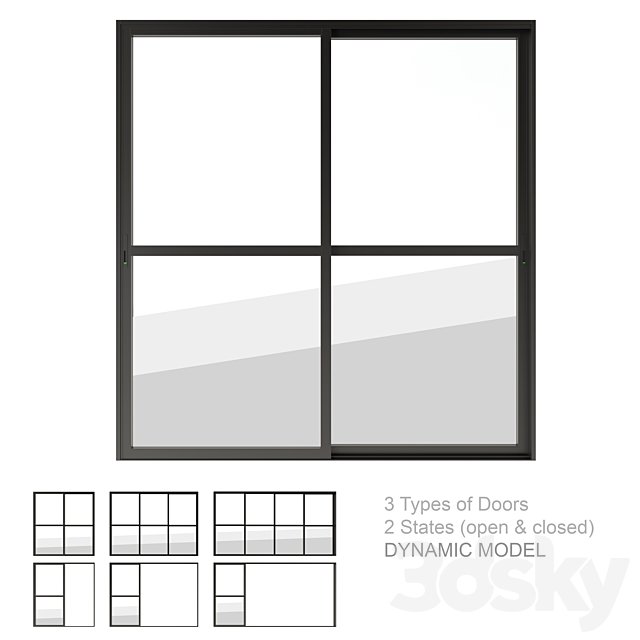 Dynamic Sliding Doors Set 03
