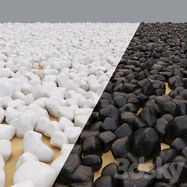 Pebble stone in the sand