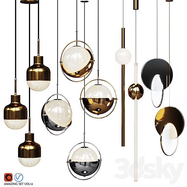 Four Pendant Lights amazing set vol. 14