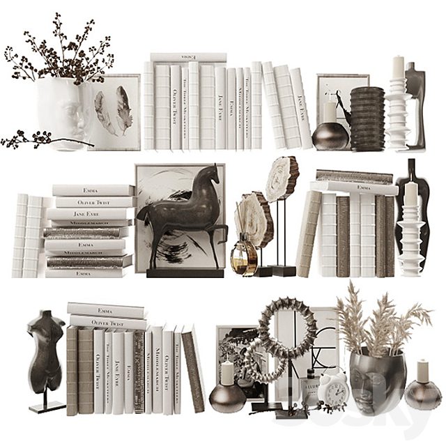 Decorative set for filling shelves 5