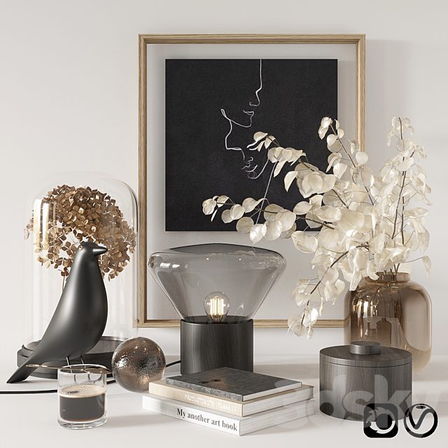 Black decorative set