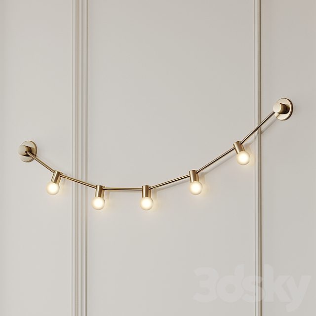 Garland of July 14th XS Gold Wall Sconce by CVL Luminaires