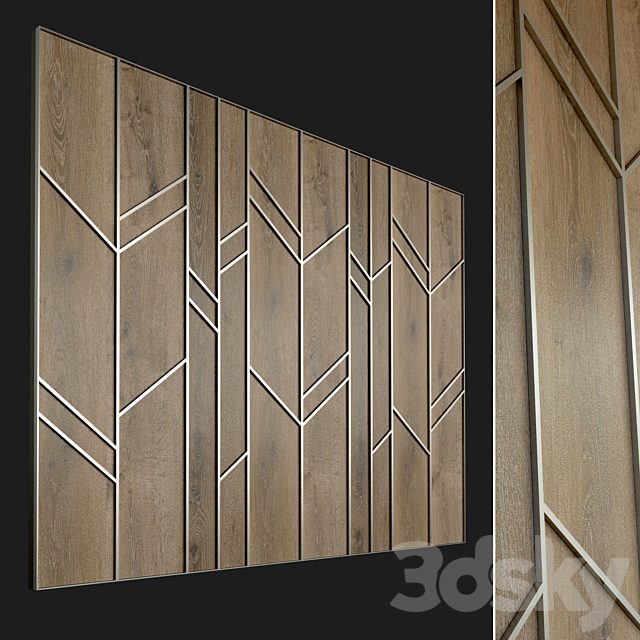 Wall panel made of wood. Decorative wall. 57