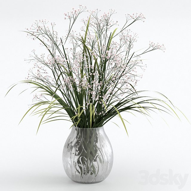 Bouquet of grass with flowers