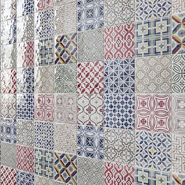 EQUIPE COUNTRY (Ekipe Country) Patchwork (16 tiles with different patterns)