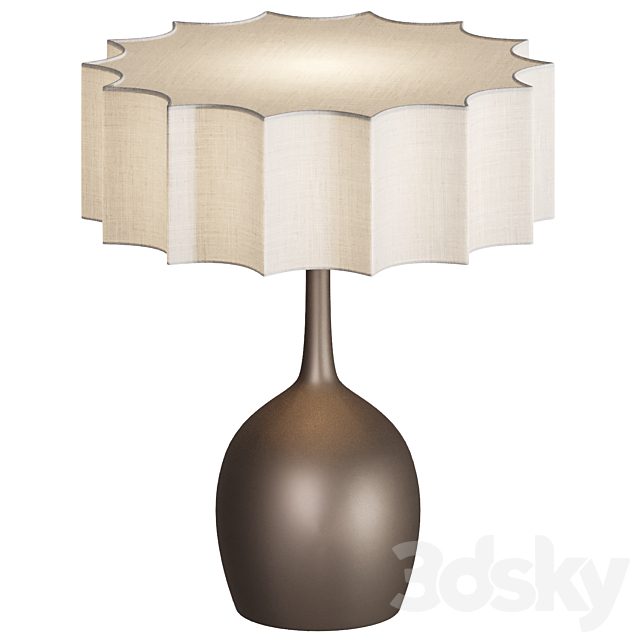 Viotti bronze and linen table lamp